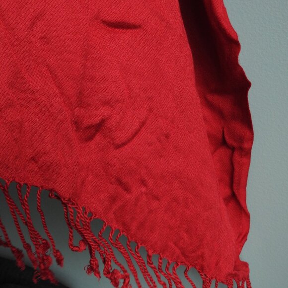Red Jumbo Pashmina Wrap Scarf - Picture 6 of 7